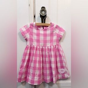 Smiling Button gingham dress